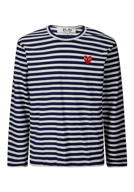 play t-shirt man navy COMME DES GARÇONS PLAY | AX-T010-0511